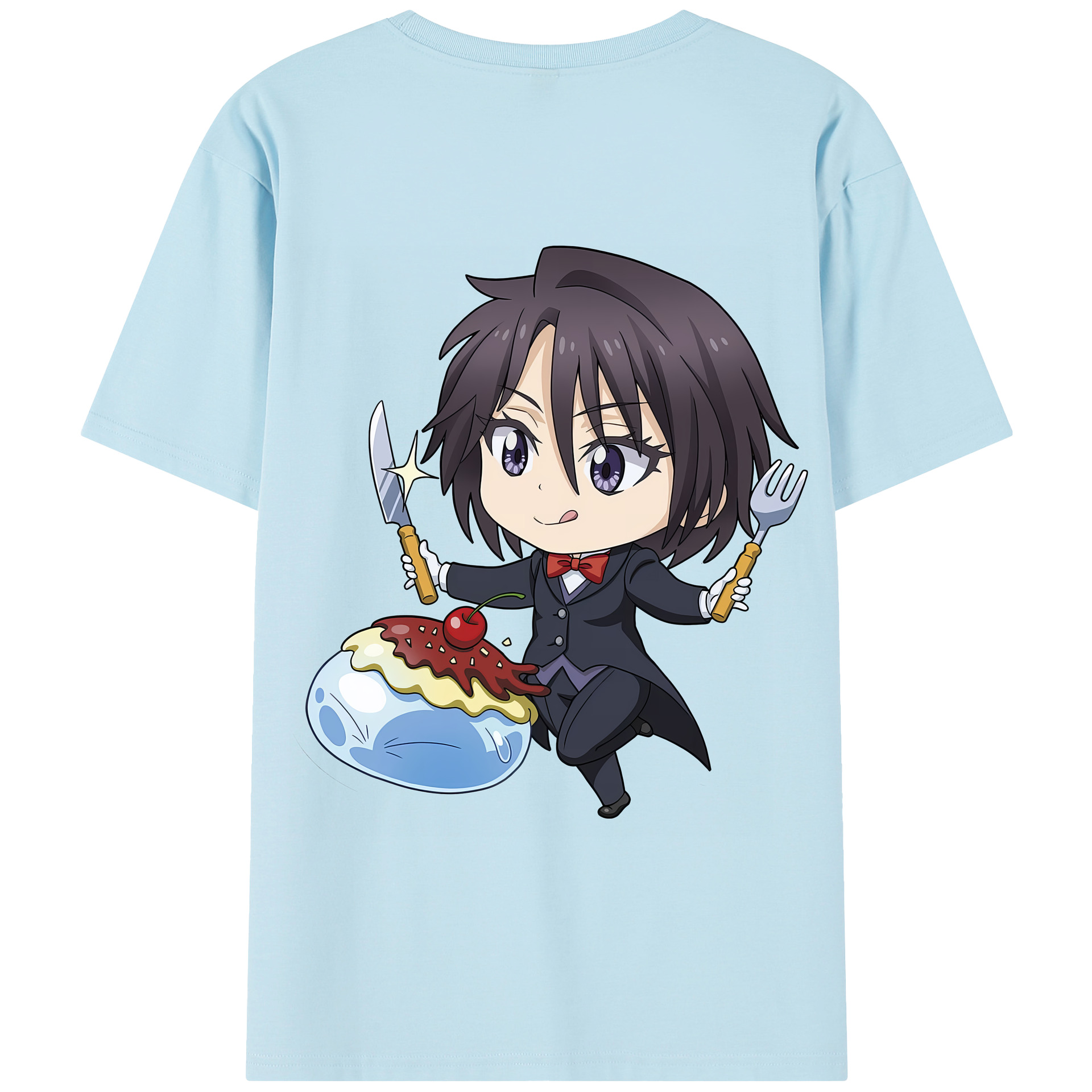 （画像用） 転スラ Regarding Reincarnated to Slime 綿100％半袖Tシャツ（背面プリント）